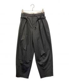 LOHEN（ローヘン）の古着「バイカラーカットオフタックパンツ」｜グレー