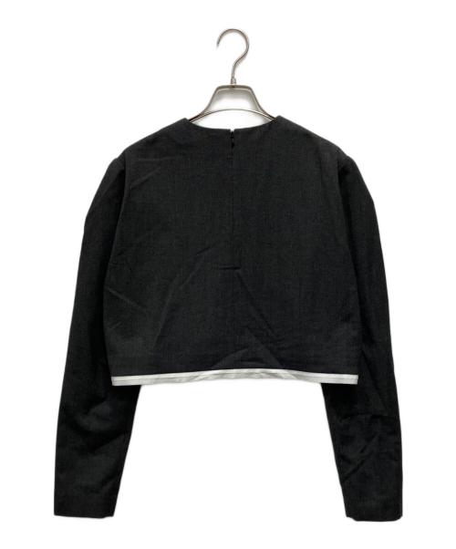 LOHEN（ローヘン）LOHEN (ローヘン) バイカラーカットオフクロップドプルオーバー グレー サイズ:Freeの古着・服飾アイテム