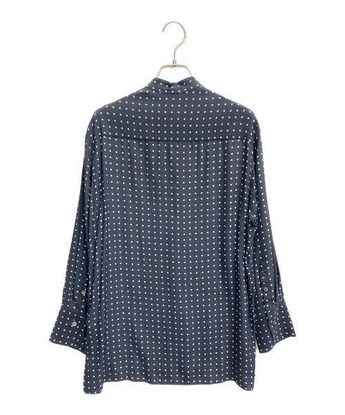 MUSE de Deuxieme Classe（ミューズ ドゥーズィエム クラス）MUSE de Deuxieme Classe (ミューズ ドゥーズィエム クラス) BINDA Silk ドットプリントシャツ ネイビー サイズ:FREEの古着・服飾アイテム