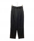 CLANEクラネ）の古着「FRINGE LINE TAPERED PANTS （BLACK）」｜ブラック