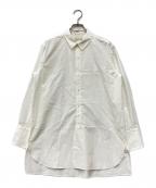 Conteコンテ）の古着「コットン ロゴ レギュラーカラーシャツ」｜ホワイト
