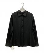CLANEクラネ）の古着「W FACE FRINGE SHIRTS」｜ブラック