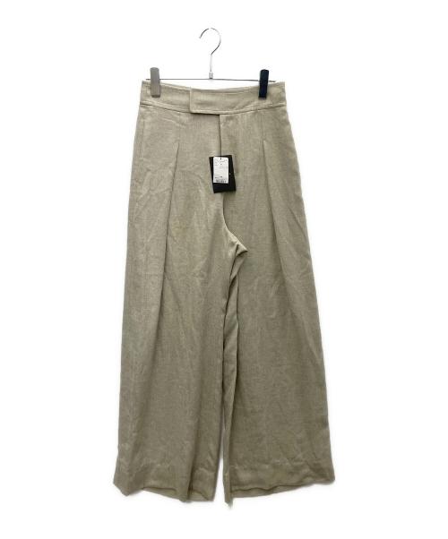 ESTNATION（エストネーション）ESTNATION (エストネーション) リネンライクワイドパンツ ベージュ サイズ:SIZE36 未使用品の古着・服飾アイテム
