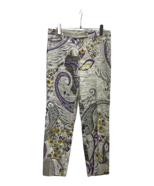 ETRO（エトロ）ETRO (エトロ) ペイズリー柄リネン混パンツ ライトグレー サイズ:SIZE40の古着・服飾アイテム