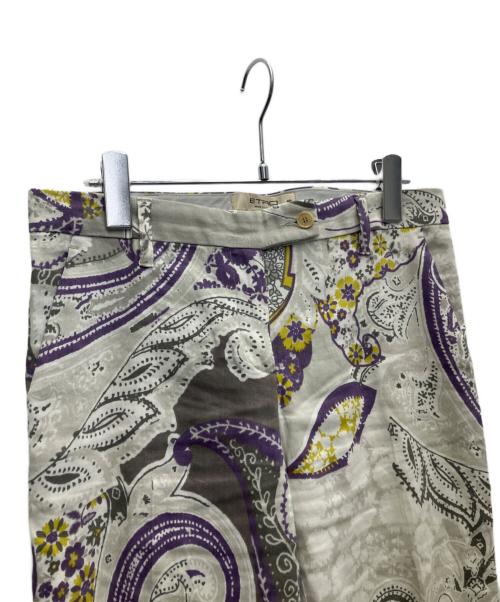 ETRO（エトロ）ETRO (エトロ) ペイズリー柄リネン混パンツ ライトグレー サイズ:SIZE40の古着・服飾アイテム