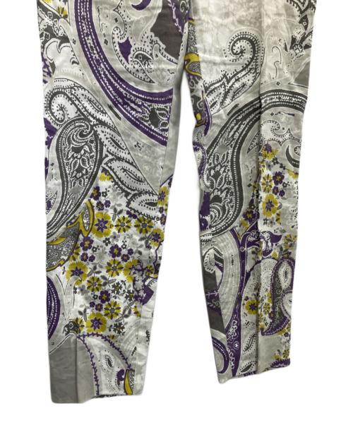 ETRO（エトロ）ETRO (エトロ) ペイズリー柄リネン混パンツ ライトグレー サイズ:SIZE40の古着・服飾アイテム