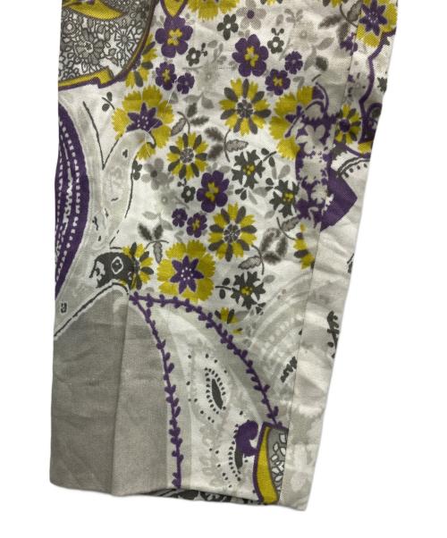 ETRO（エトロ）ETRO (エトロ) ペイズリー柄リネン混パンツ ライトグレー サイズ:SIZE40の古着・服飾アイテム