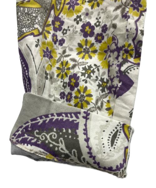 ETRO（エトロ）ETRO (エトロ) ペイズリー柄リネン混パンツ ライトグレー サイズ:SIZE40の古着・服飾アイテム