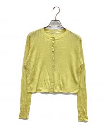 ticca（ティッカ）の古着「シルクショートクルーカーディガン」｜イエロー