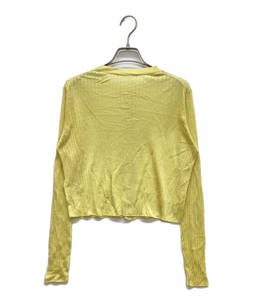 ticca（ティッカ）TICCA (ティッカ) シルクショートクルーカーディガン イエロー サイズ:FREEの古着・服飾アイテム