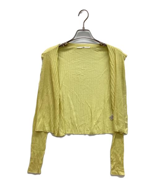 ticca（ティッカ）TICCA (ティッカ) シルクショートクルーカーディガン イエロー サイズ:FREEの古着・服飾アイテム