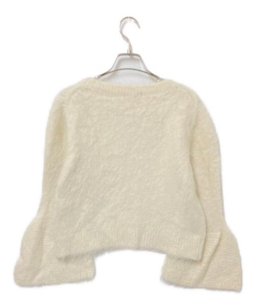 allureville（アルアバイル）allureville (アルアバイル) アルパカシャギーベルスリーブプルオーバー ベージュ サイズ:2の古着・服飾アイテム