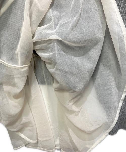 ADORE（アドーア）ADORE (アドーア) シアー×ウールカシミヤニットトップス グレー サイズ:38の古着・服飾アイテム