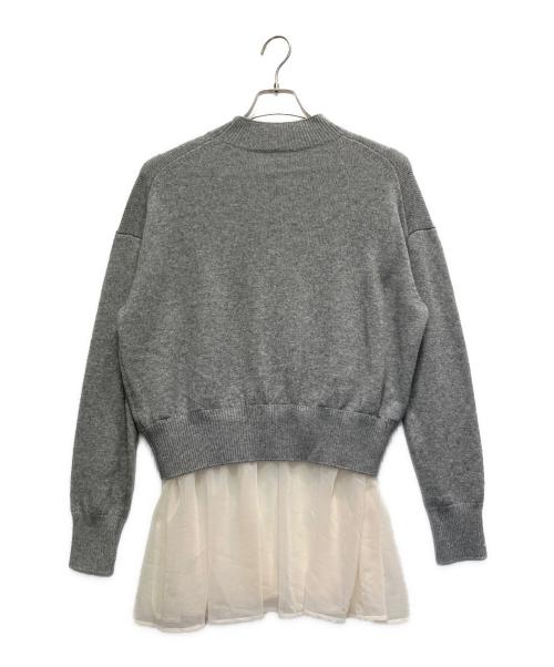 ADORE（アドーア）ADORE (アドーア) シアー×ウールカシミヤニットトップス グレー サイズ:38の古着・服飾アイテム