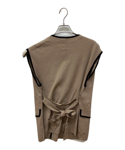 Diagram（ダイアグラム）Diagram (ダイアグラム) バイカラーニットベスト ベージュ サイズ:36の古着・服飾アイテム