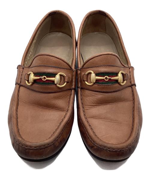 GUCCI（グッチ）GUCCI (グッチ) ホースビットローファー キャメル サイズ:4Bの古着・服飾アイテム
