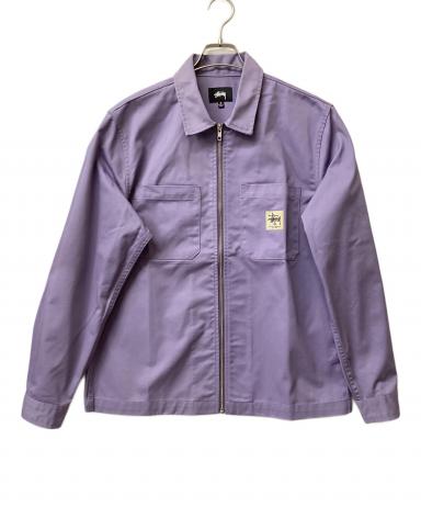 中古・古着通販】stussy (ステューシー) ZIP UP WORK SHIRT パープル