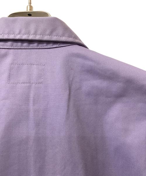 stussy（ステューシー）stussy (ステューシー) ZIP UP WORK SHIRT パープル サイズ:Mの古着・服飾アイテム
