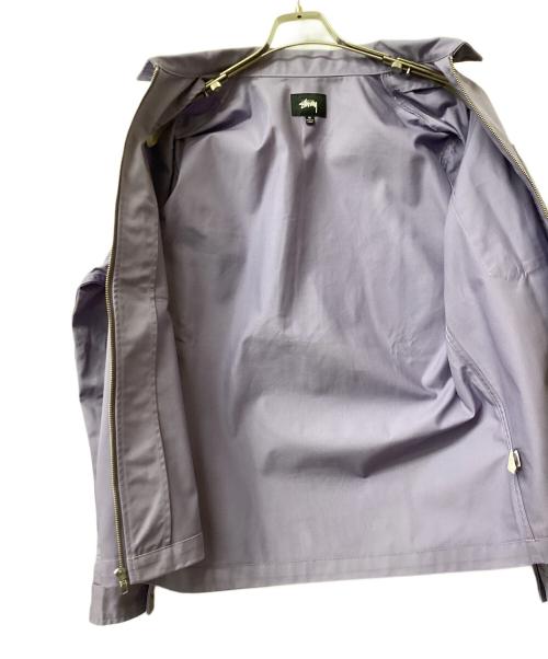 stussy（ステューシー）stussy (ステューシー) ZIP UP WORK SHIRT パープル サイズ:Mの古着・服飾アイテム