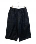BLACK COMME des GARCONSブラックコムデギャルソン）の古着「リネンハーフパンツ」｜ブラック