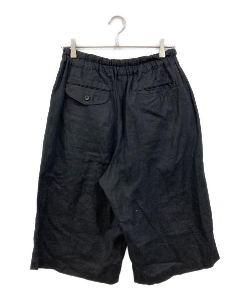 BLACK COMME des GARCONS（ブラックコムデギャルソン）BLACK COMME des GARCONS (ブラック コムデギャルソン) リネンハーフパンツ ブラック サイズ:Mの古着・服飾アイテム