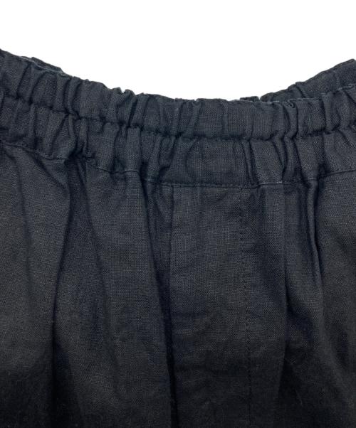 BLACK COMME des GARCONS（ブラックコムデギャルソン）BLACK COMME des GARCONS (ブラック コムデギャルソン) リネンハーフパンツ ブラック サイズ:Mの古着・服飾アイテム