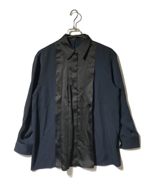 RIM.ARK（リムアーク）RIM.ARK (リムアーク) Pin-tuck dress SH ネイビー サイズ:Fの古着・服飾アイテム