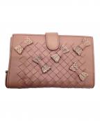 BOTTEGA VENETAボッテガベネタ）の古着「2つ折り財布」｜ピンク