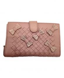 BOTTEGA VENETA（ボッテガベネタ）の古着「2つ折り財布」｜ピンク