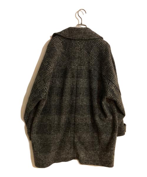 Spick and Span（スピック＆スパン）Spick and Span (スピックアンドスパン) Wスライバーチェックハーフコート ブラック サイズ:38の古着・服飾アイテム