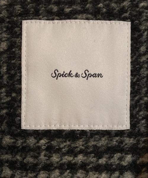 Spick and Span（スピック＆スパン）Spick and Span (スピックアンドスパン) Wスライバーチェックハーフコート ブラック サイズ:38の古着・服飾アイテム