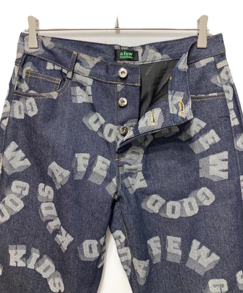 A FEW GOOD KIDS（アフューグッドキッズ）A FEW GOOD KIDS (アフューグッドキッズ) 3Dサークルプリントデニムパンツ インディゴ サイズ:ｓの古着・服飾アイテム