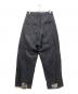 whiteland Blackburn (ホワイトランドブラックバーン) ダメージ加工ワイドデニムパンツ ブラック サイズ:M：7000円