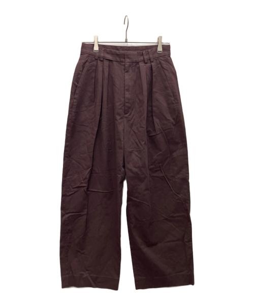 6(ROKU) BEAUTY&YOUTH（ロク ビューティーアンドユース）6(ROKU) BEAUTY&YOUTH (ロク ビューティーアンドユース) タックパンツ ワインレッド サイズ:SIZE36の古着・服飾アイテム