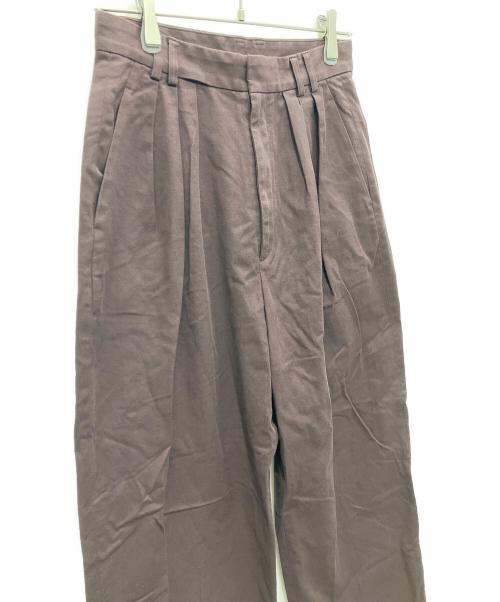 6(ROKU) BEAUTY&YOUTH（ロク ビューティーアンドユース）6(ROKU) BEAUTY&YOUTH (ロク ビューティーアンドユース) タックパンツ ワインレッド サイズ:SIZE36の古着・服飾アイテム