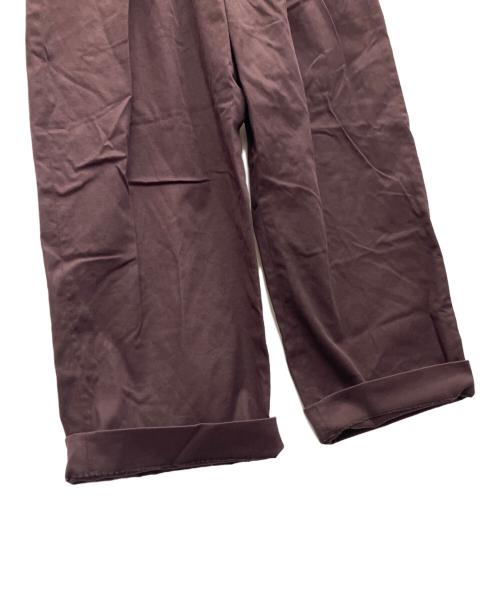 6(ROKU) BEAUTY&YOUTH（ロク ビューティーアンドユース）6(ROKU) BEAUTY&YOUTH (ロク ビューティーアンドユース) タックパンツ ワインレッド サイズ:SIZE36の古着・服飾アイテム