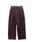 6(ROKU) BEAUTY&YOUTH（ロク ビューティーアンドユース）の古着「タックパンツ」｜ワインレッド