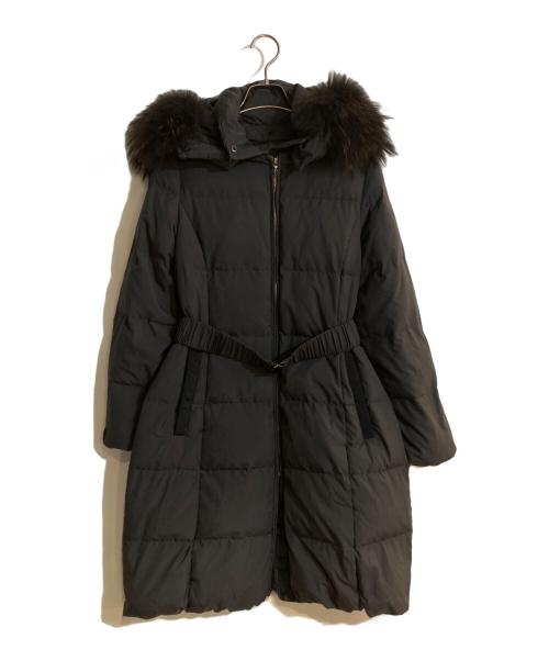 nano・universe（ナノ・ユニバース）nano・universe (ナノ・ユニバース) nishiawa down ラクーンファーダウンコート ブラック サイズ:38の古着・服飾アイテム