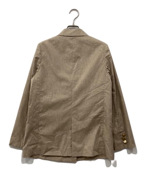 Noble（ノーブル）Noble (ノーブル) 麻ストレッチピークドラペルダブルジャケット ベージュ サイズ:36の古着・服飾アイテム