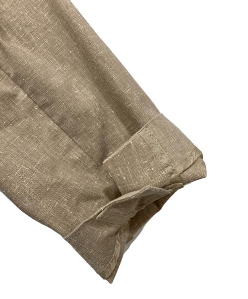 Noble（ノーブル）Noble (ノーブル) 麻ストレッチピークドラペルダブルジャケット ベージュ サイズ:36の古着・服飾アイテム