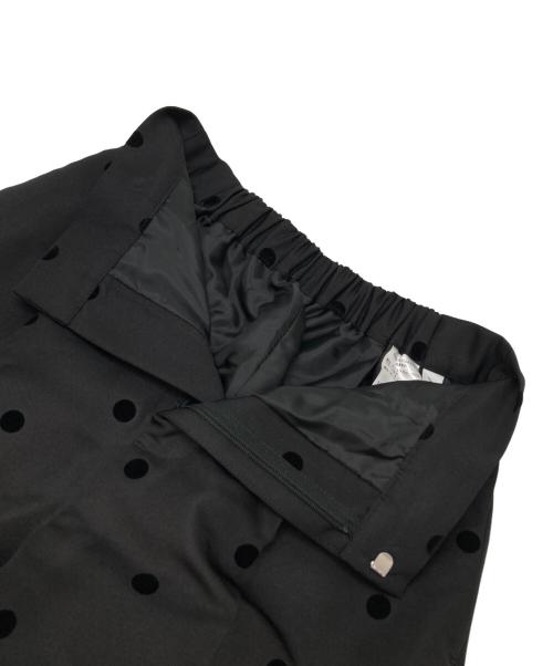 maison de dolce（メゾンドドルチェ）maison de dolce (メゾンドドルチェ) フロッキードットパンツ ブラック サイズ:Sの古着・服飾アイテム