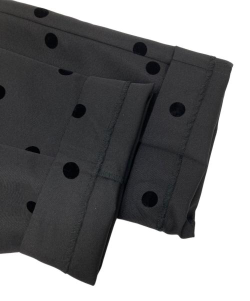 maison de dolce（メゾンドドルチェ）maison de dolce (メゾンドドルチェ) フロッキードットパンツ ブラック サイズ:Sの古着・服飾アイテム