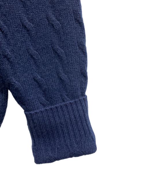 PINK PONY RALPH LAUREN（ピンク ポニー ラルフ ローレン）PINK PONY RALPH LAUREN (ピンク ポニー ラルフ ローレン) ケーブルカシミアフーデッドセーター ネイビー サイズ:XLの古着・服飾アイテム