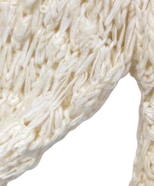 MALLOW BLUE（マロウブルー）MALLOW BLUE (マロウブルー) ZINNIA ニット アイボリー サイズ:下記参照の古着・服飾アイテム