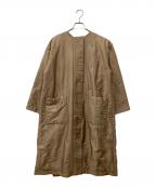 ne quittez pasヌキテパ）の古着「Poly Dupion Embroidery Quilted Coat」｜ベージュ