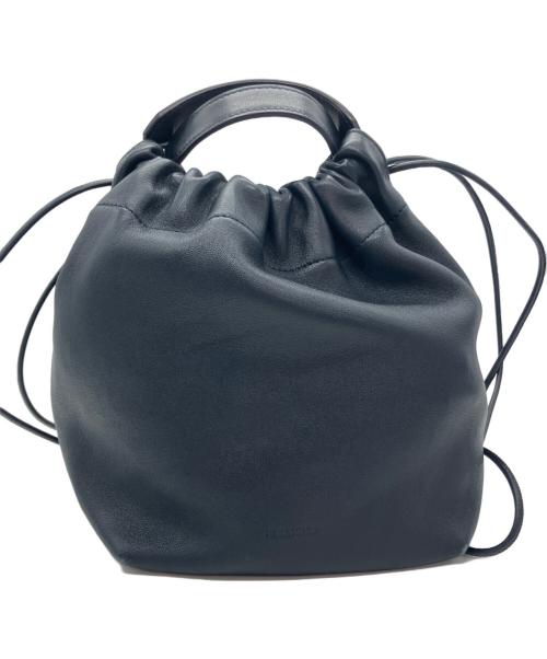 JIL SANDER（ジルサンダー）JIL SANDER (ジルサンダー) DUMPLING ドローストリングバッグ ネイビーの古着・服飾アイテム
