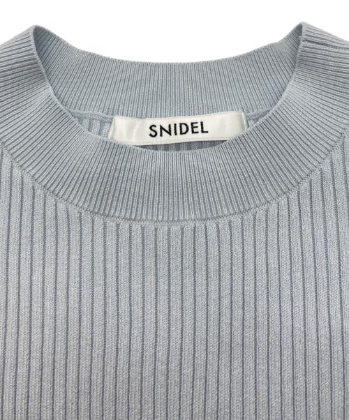 Snidel（スナイデル）Snidel (スナイデル) Snidel フリルスリーブニットプルオーバー ライトブルー サイズ:Freeの古着・服飾アイテム