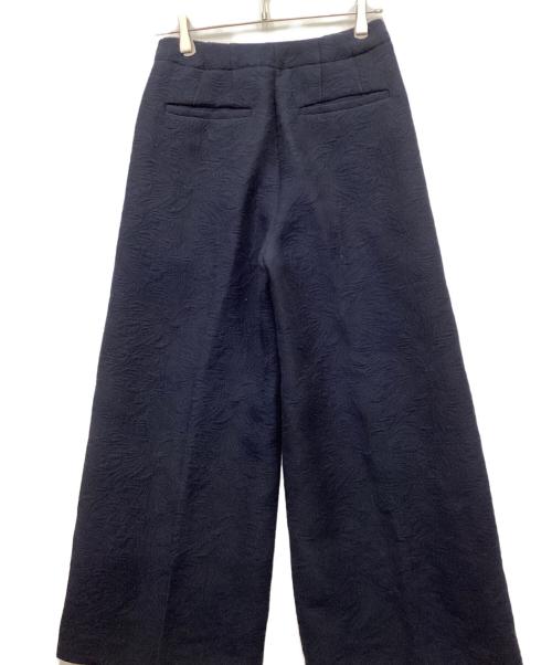 Con te（コンテ）Con te (コンテ) CON FLW JACQUAD WIDE PT/ジャガードワイドパンツ ネイビー サイズ:38の古着・服飾アイテム
