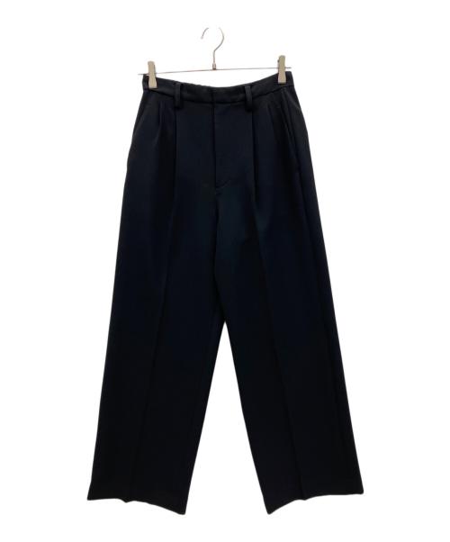 Spick and Span（スピック＆スパン）Spick and Span (スピック＆スパン) ダブルクロスツータックパンツ ブラック サイズ:36の古着・服飾アイテム
