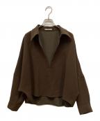 Plageプラージュ）の古着「GEORGETTE SKIPPER ブラウス（ジョーゼットスキッパーブラウス）」｜ブラウン